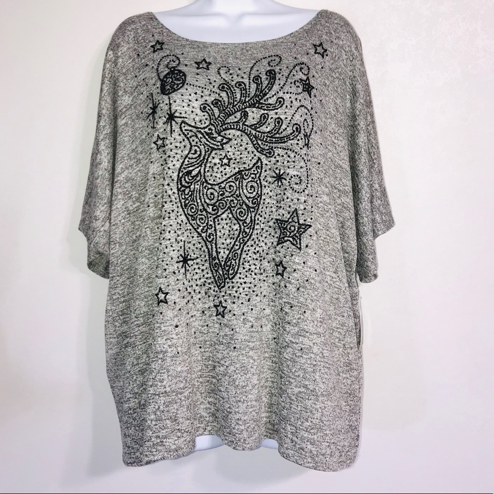 Forever Jade Reindeer Tee 3X